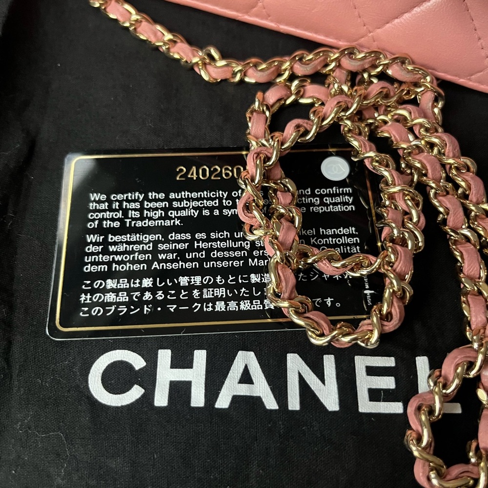 Chanel Wallet on Chain (WOC) Pink Quilted Leather Crossbody - Picture 11 of 12